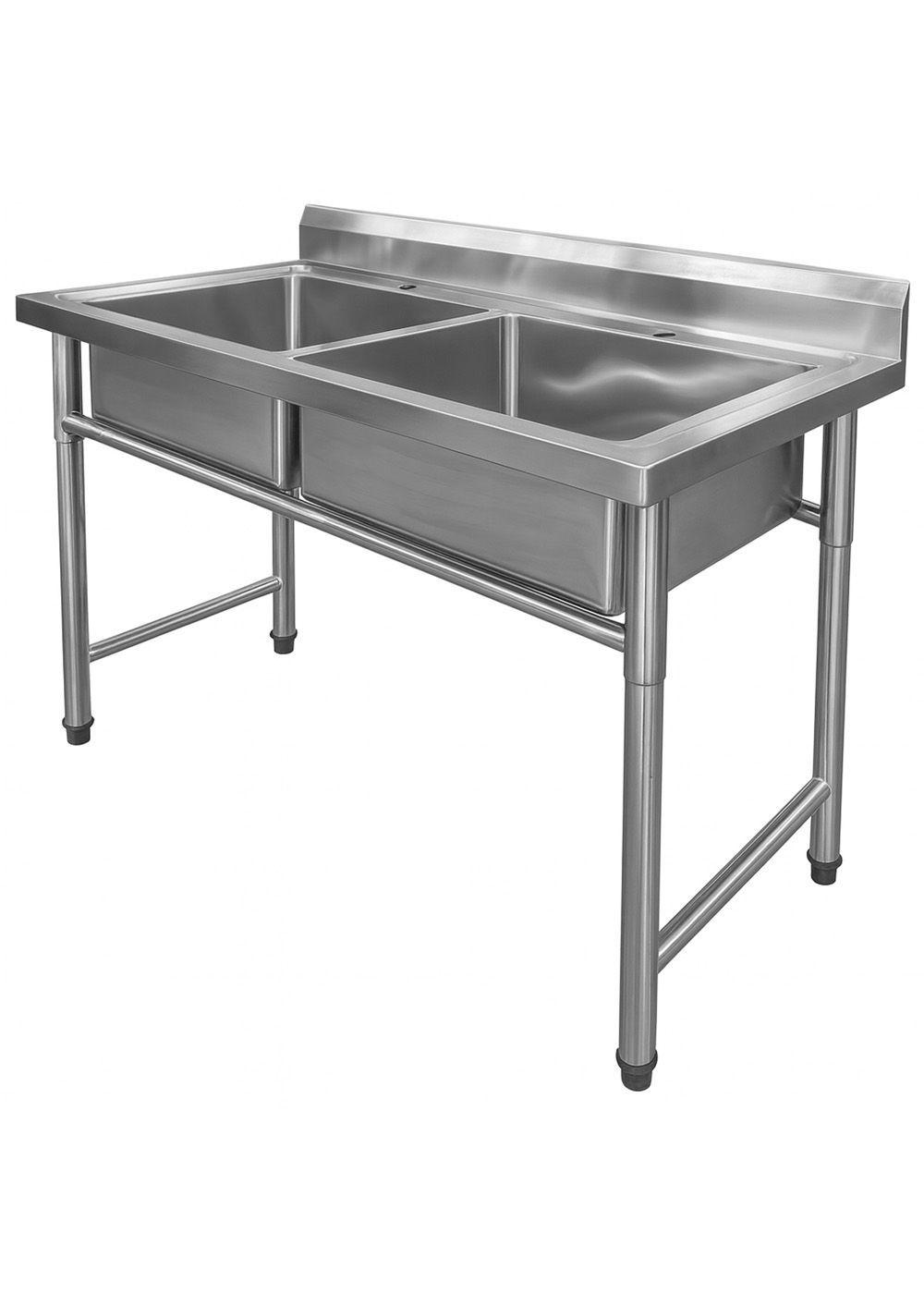 Lavafondo de Acero Inoxidable Doble Joytek 120x60x90 cm-2