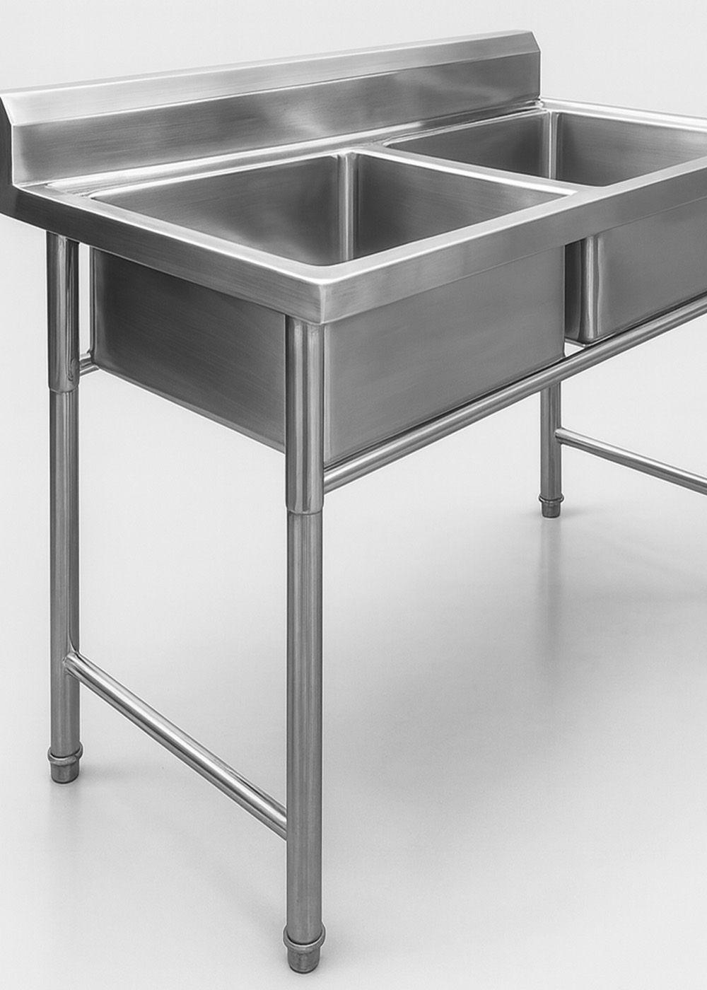 Lavafondo de Acero Inoxidable Doble Joytek 120x60x90 cm-3