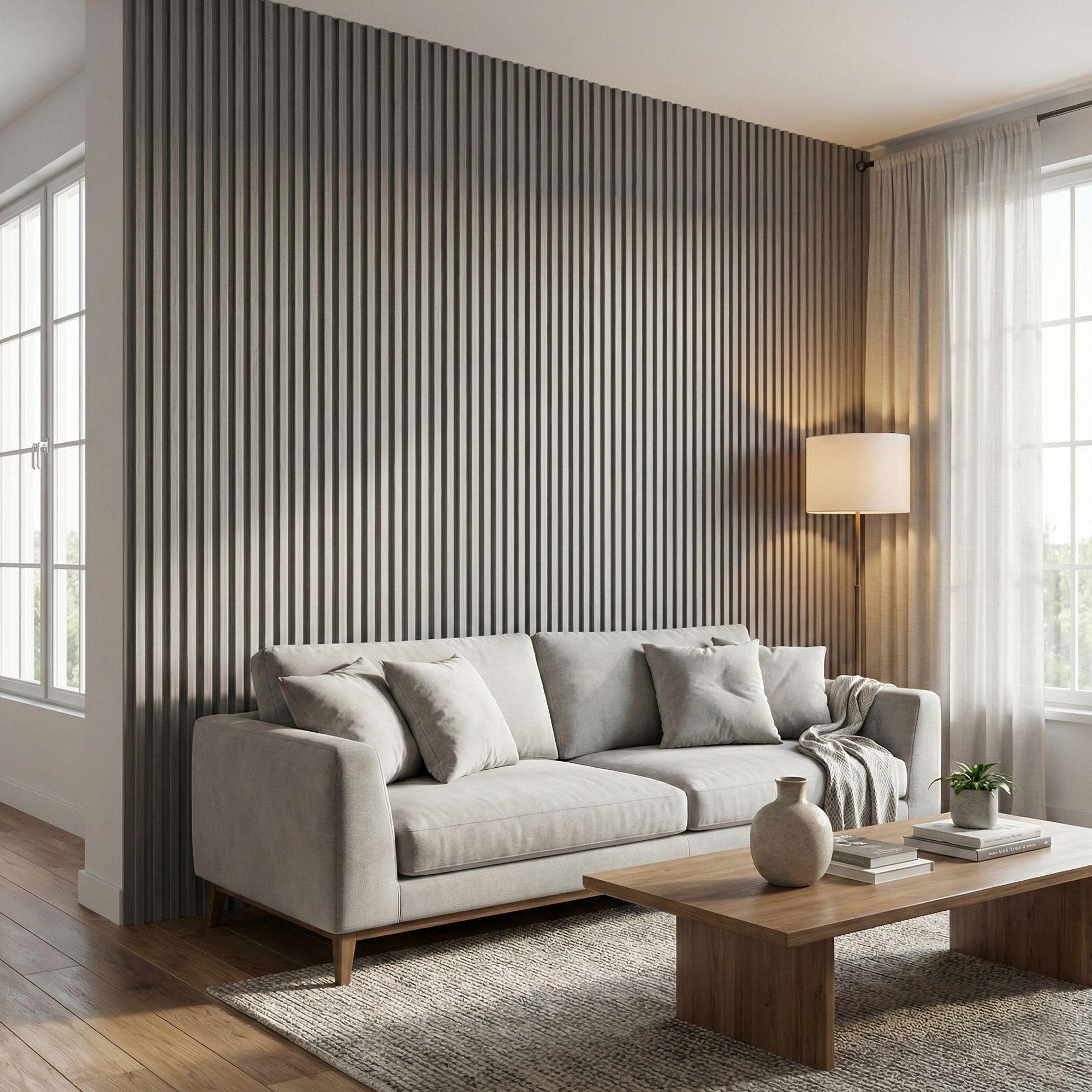 Wall Panel Gris 240x16 cm 3.84 m² (10 Paneles)-3