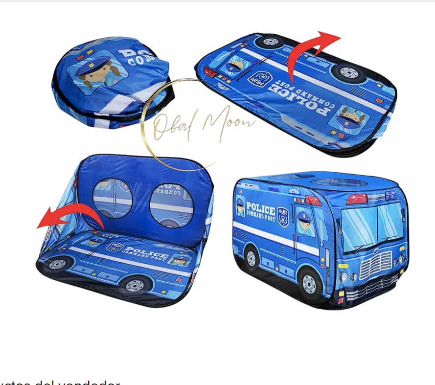 Carpa De Policia Infantil, Impermeable, Facil De Armar Niños-3