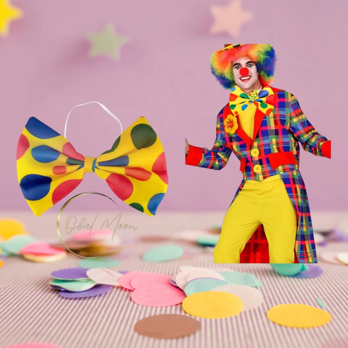 Humitas Payasito Grande Amarilla Lunares De Colores, Disfraz-2