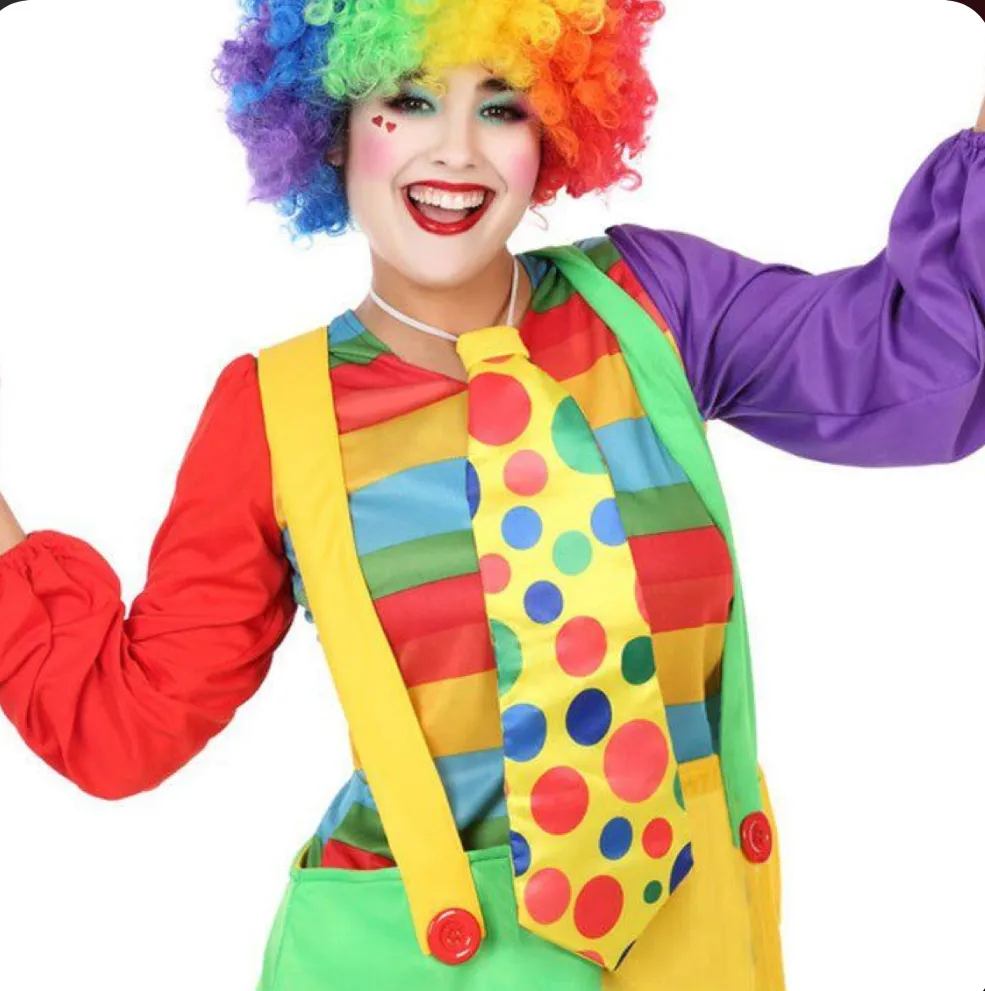 Corbatín Payaso Amarillo Lunares De Colores Diseño Disfraz-2