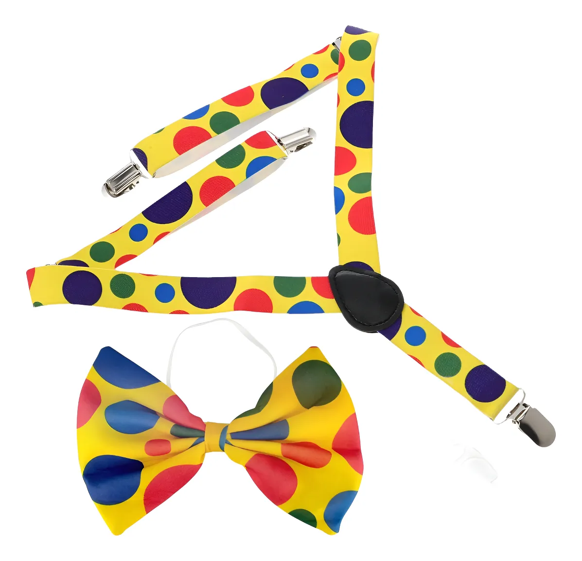 Set Suspensor Más Humita Lunares Payaso, Disfraz, Fiestas-0