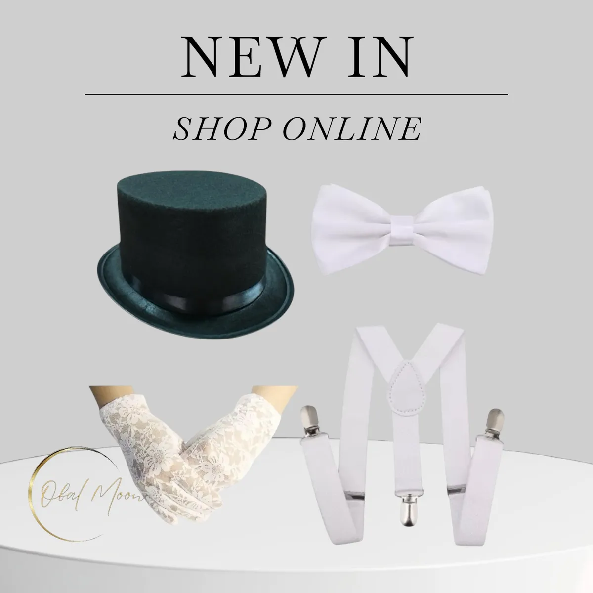 Set Disfraz Sombrero Copa, Guantes, Suspensor, Humita Adulto-3