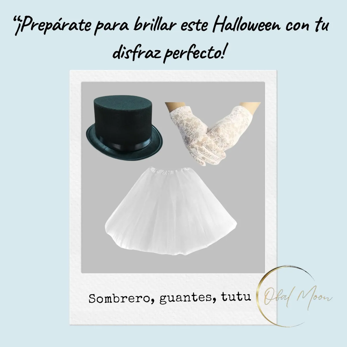 Set Disfraz Sombrero, Tutu, Guante Encaje Cortos, Adulto-2