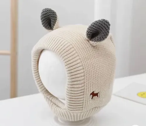 Gorro Invierno Bebé Abrigadores Diseño Con Orejitas Tiernas-2