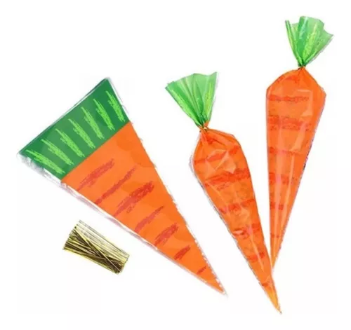Set Bolsitas Diseño Zanahoria, Pascua Resurrección 50 Un-0