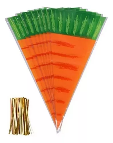 Set Bolsitas Diseño Zanahoria, Pascua Resurrección 50 Un-1