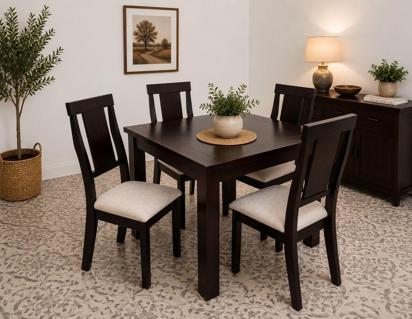 Comedor 4 Sillas Munich Color Chocolate-2