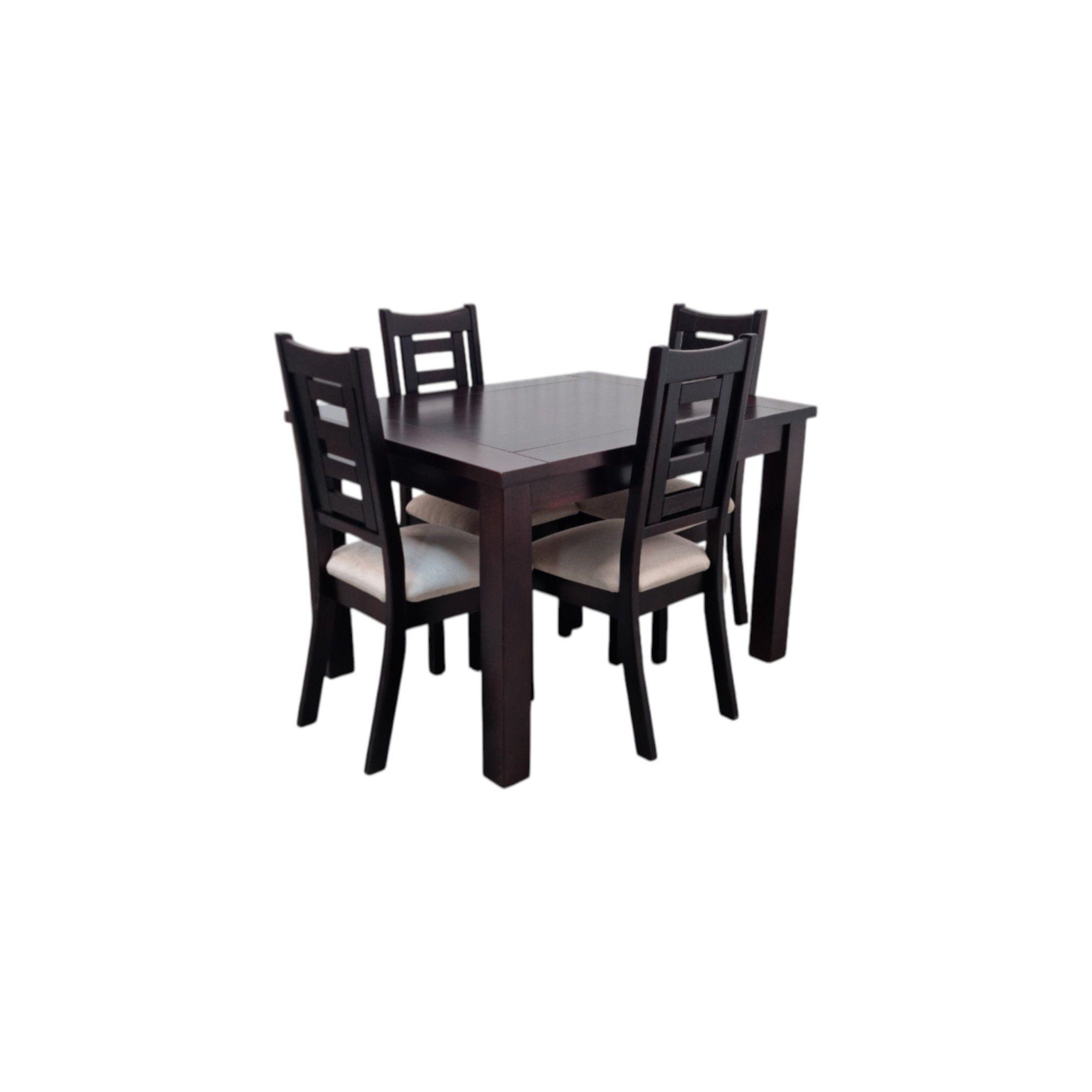 Comedor 4 Sillas Hamburgo Chocolate Rectangular-6