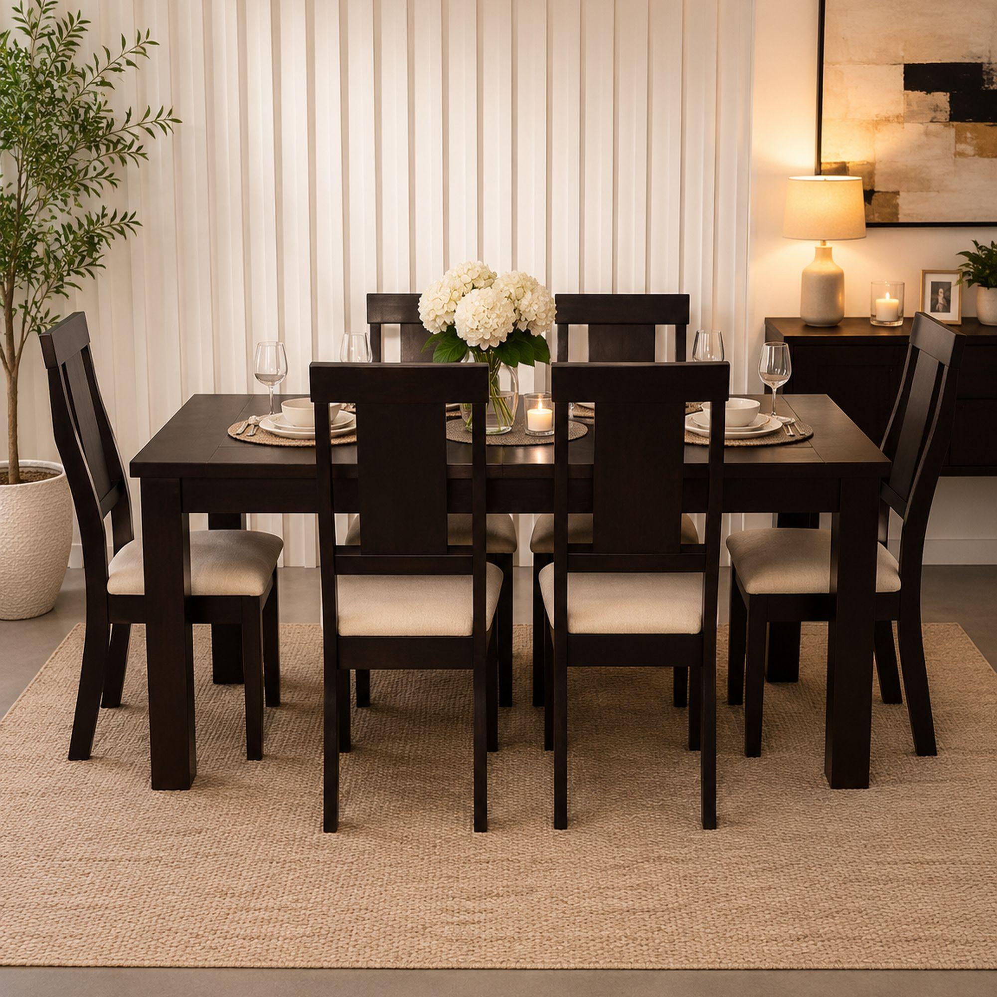 Comedor 6 Sillas Munich Color Chocolate-1