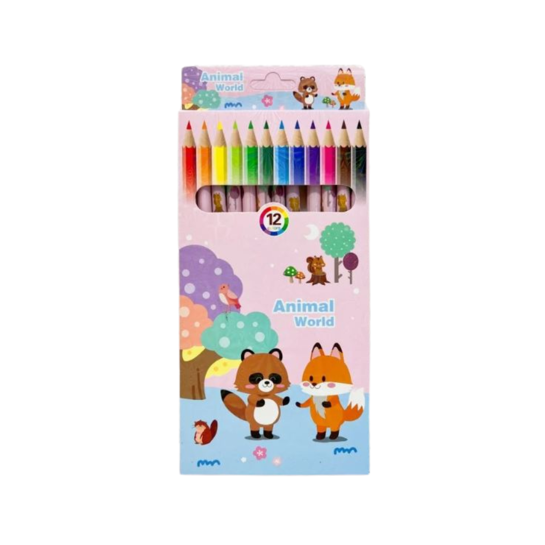 Lapices Set 12 Colores Diseño Infantil Escolar-1