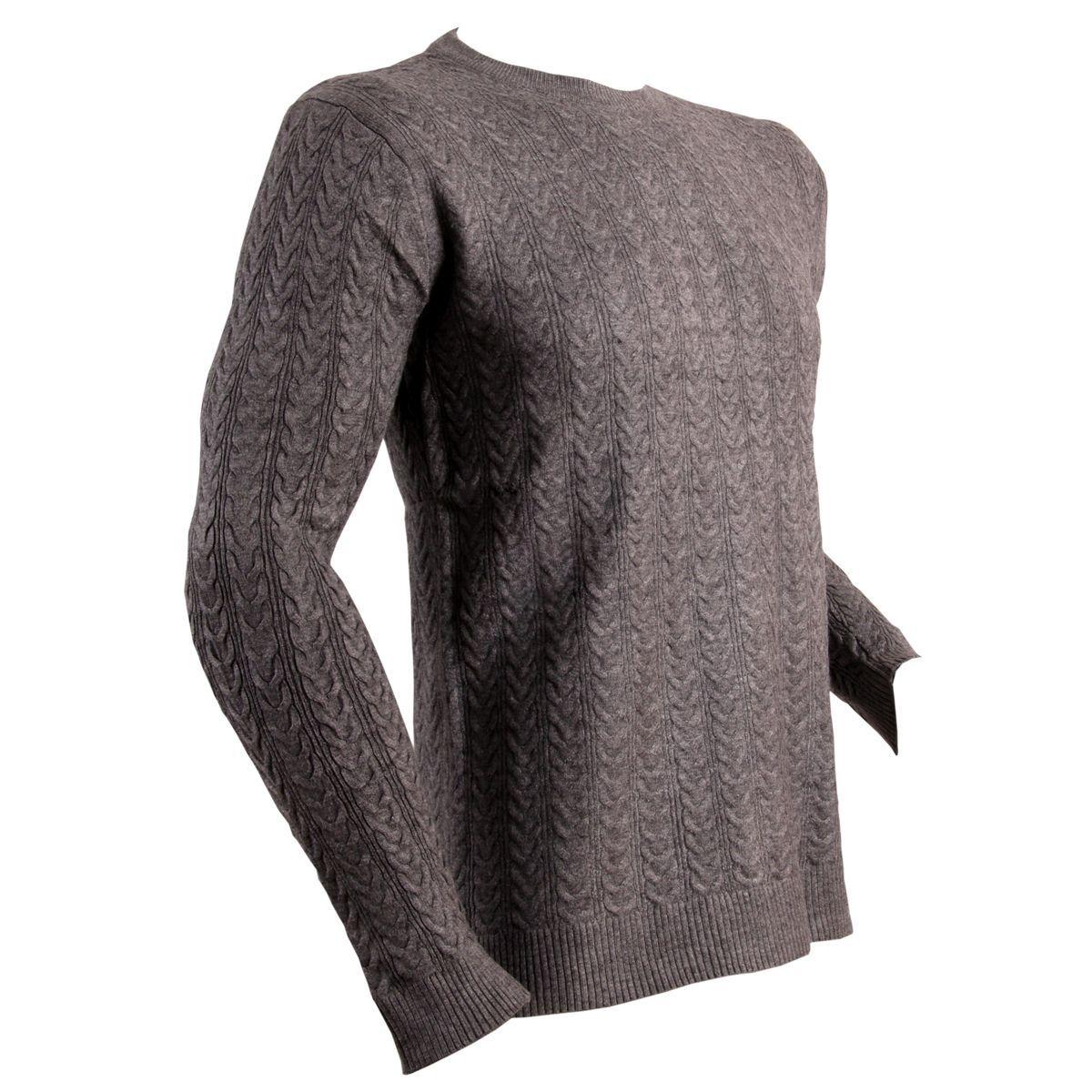 Sweater De Hombre Cuello Redondo Gris-2