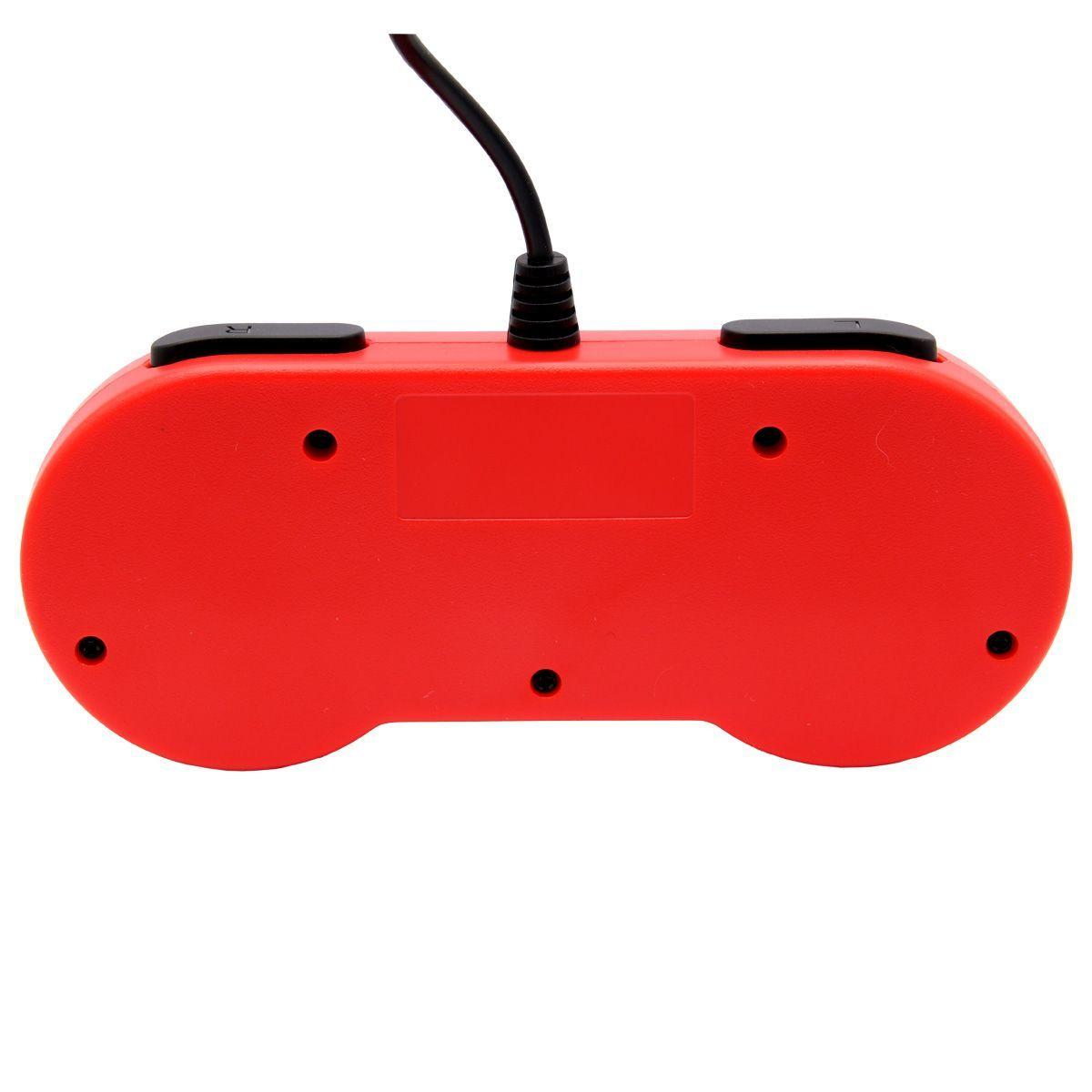 Control Rojo Super Nintendo Colores Con Cable USB-3