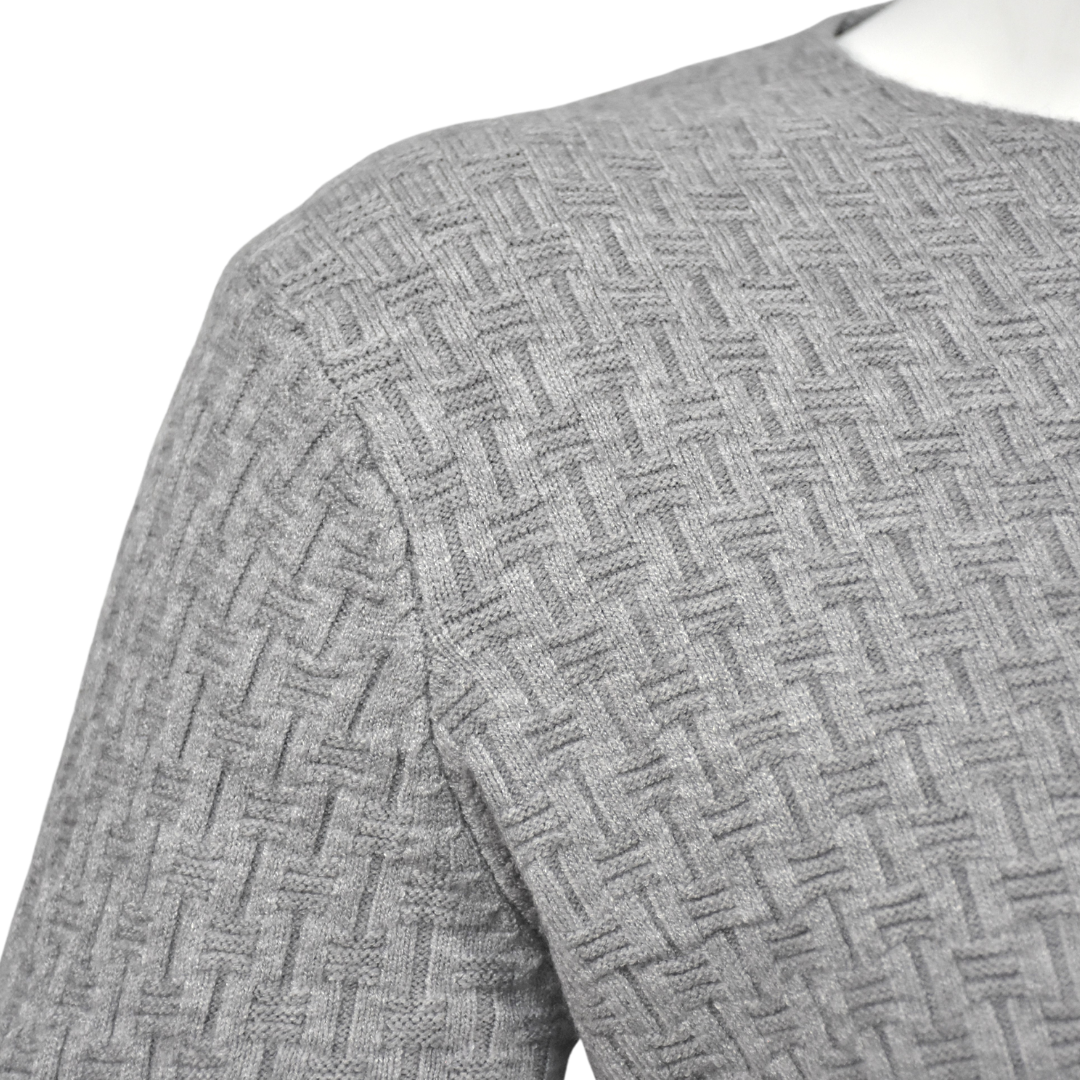 Sweater De Hombre Cuello V Gris-2