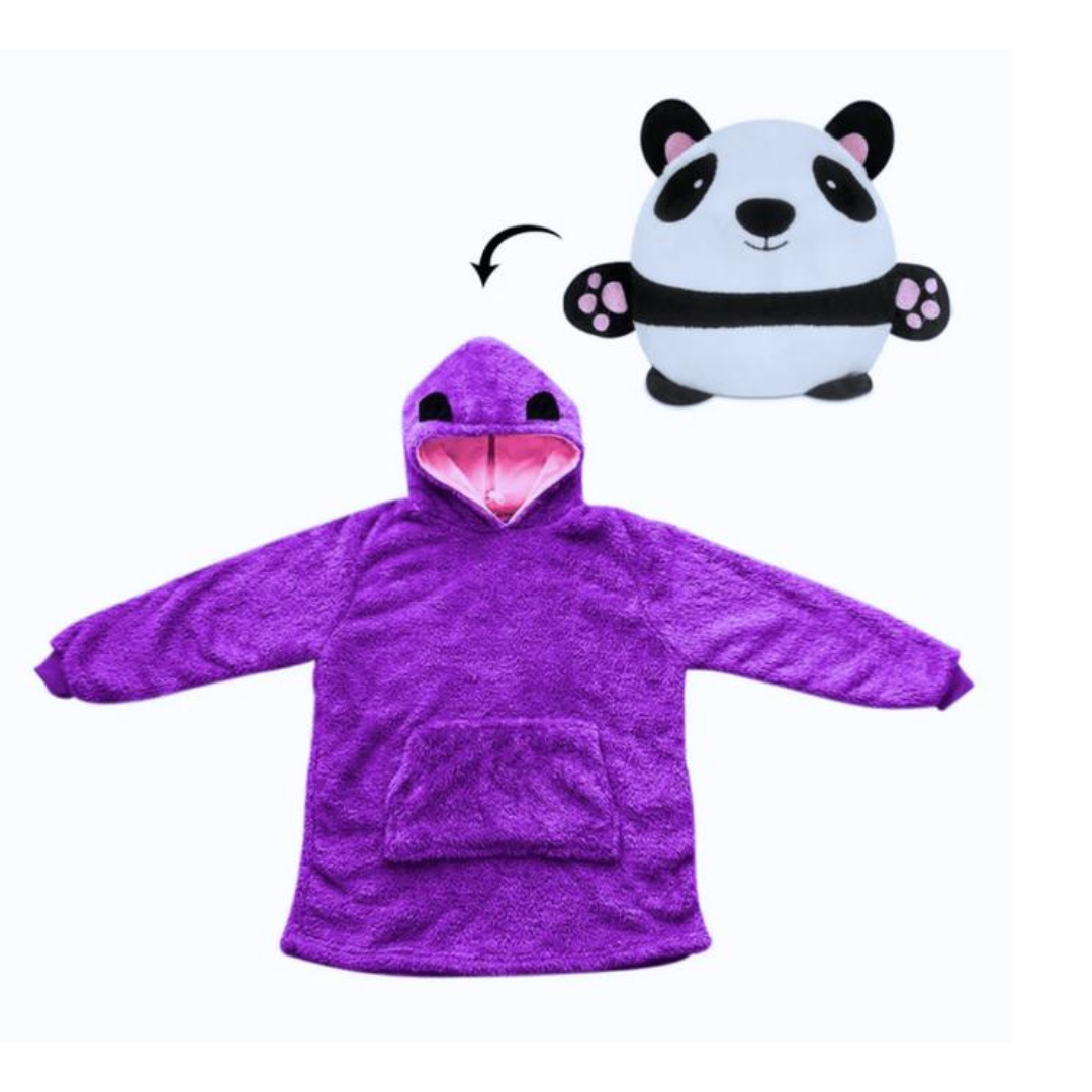  Peluche Polerón Panda Con Capucha Divertido Y Calentito-2