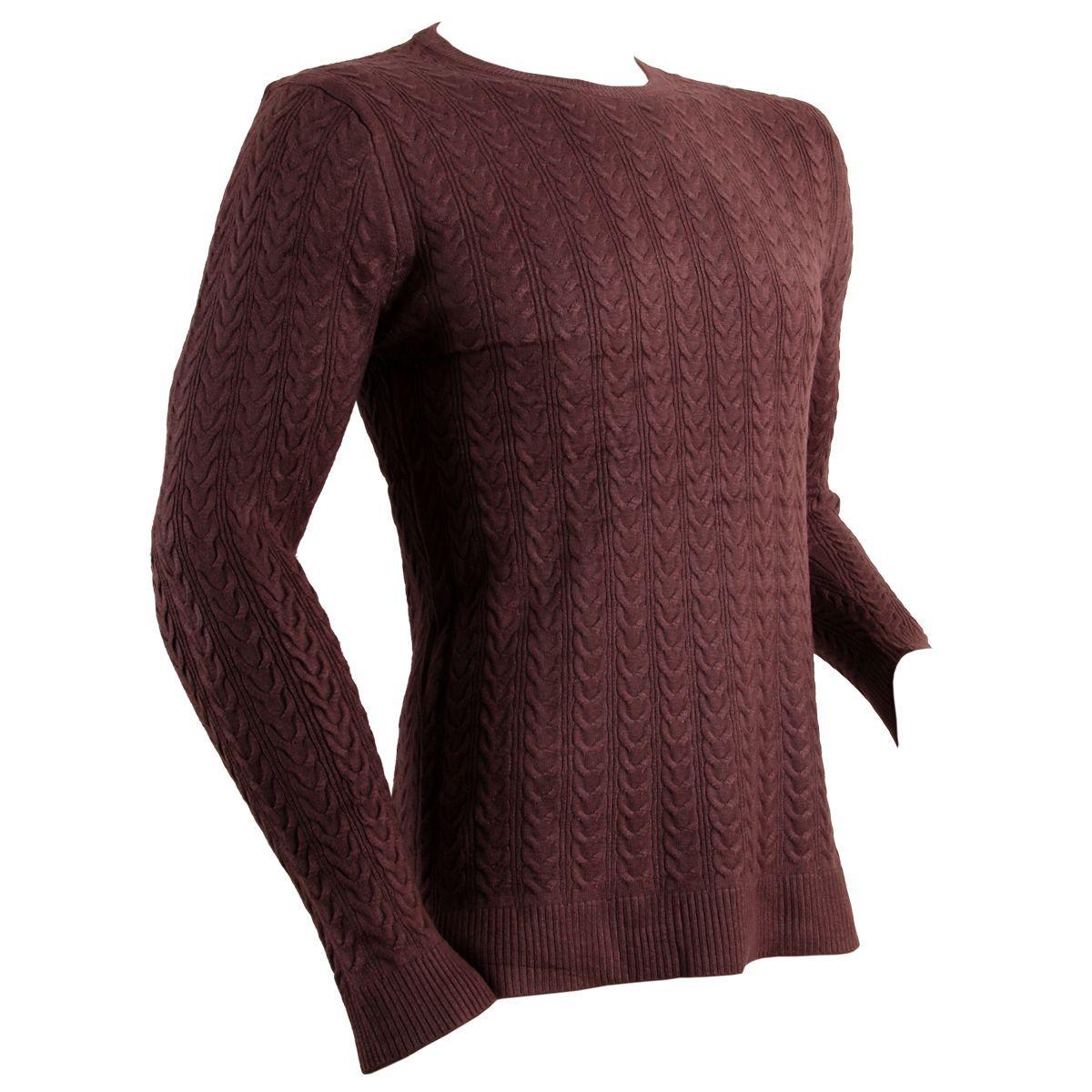  Sweater De Hombre Cuello Redondo Morado-2