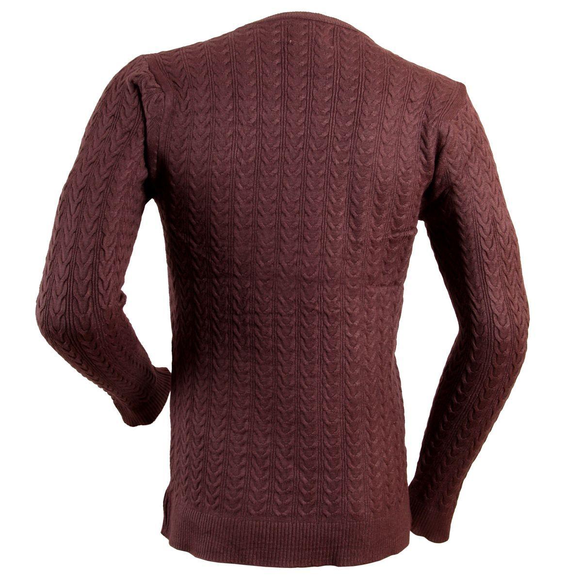  Sweater De Hombre Cuello Redondo Morado-3