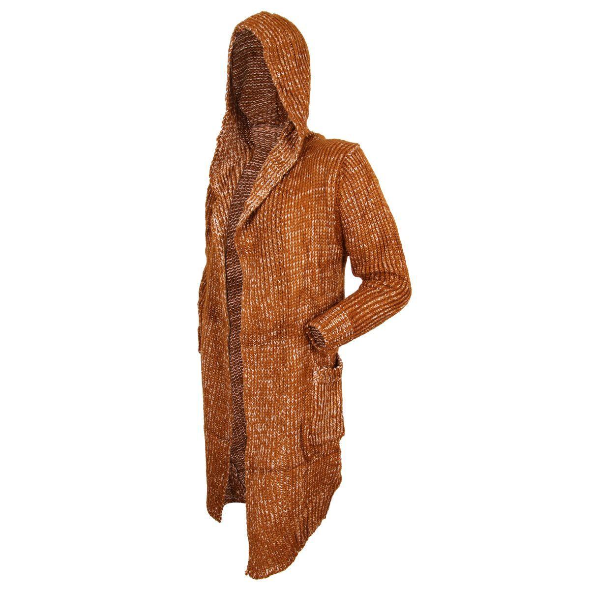 Chaleco Trenzado Café Largo Moderno Modelo 6117 -2