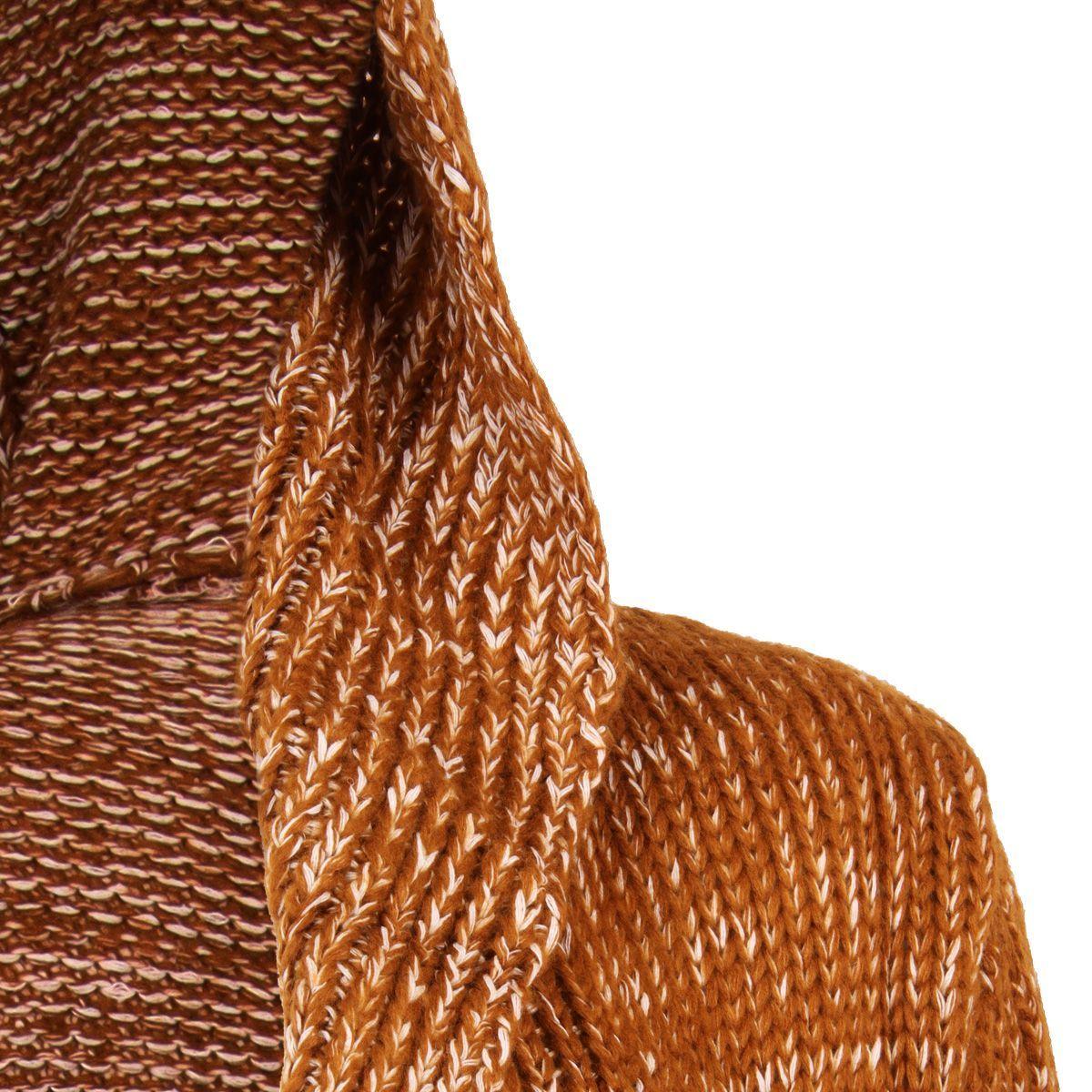 Chaleco Trenzado Café Largo Moderno Modelo 6117 -1