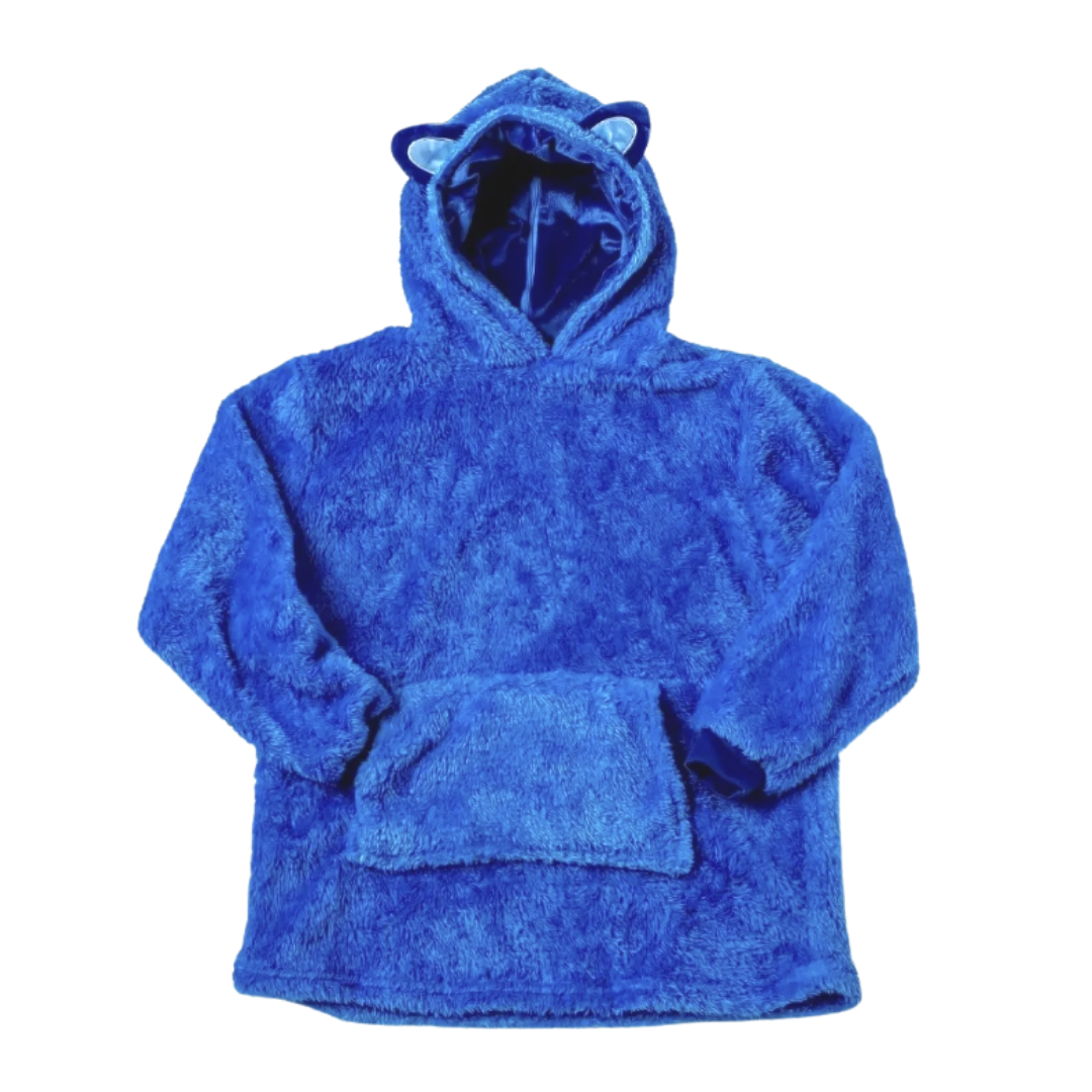 Peluche Polerón Con Capucha Azul Infantil-2