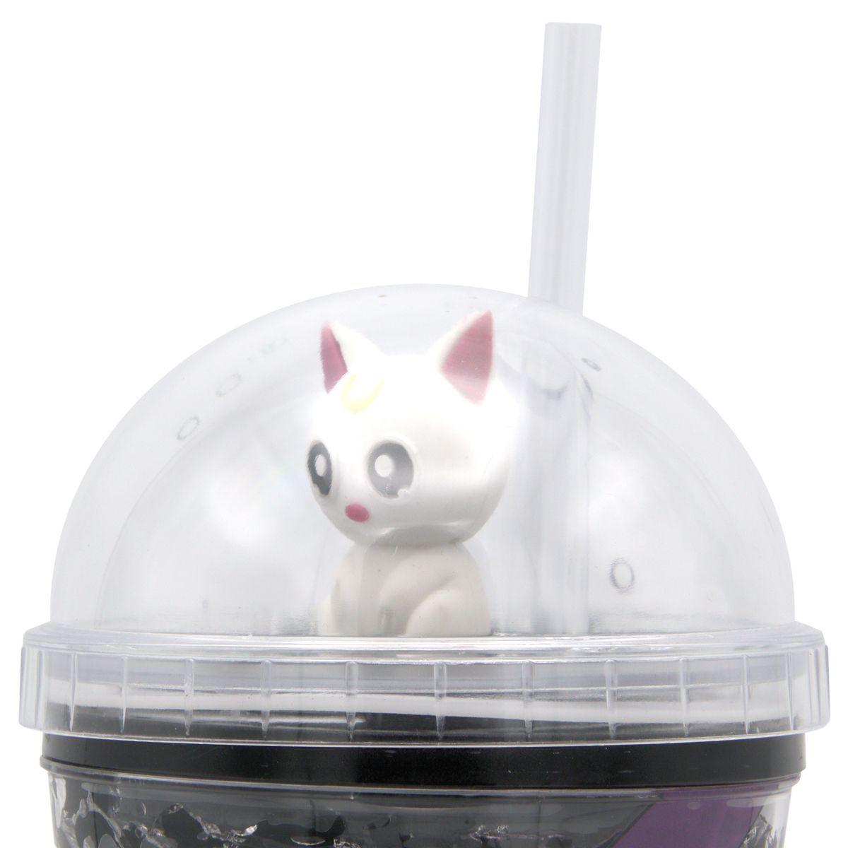 Vaso Diseño Sailoor Mon Luna Blanca Con Glitter y Luz Led Kawaii-2