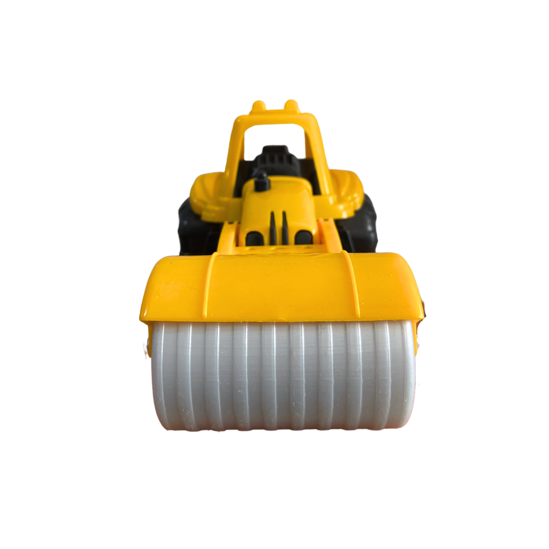 Mini Camión Aplanador De Juguete Construcción Amarillo-2
