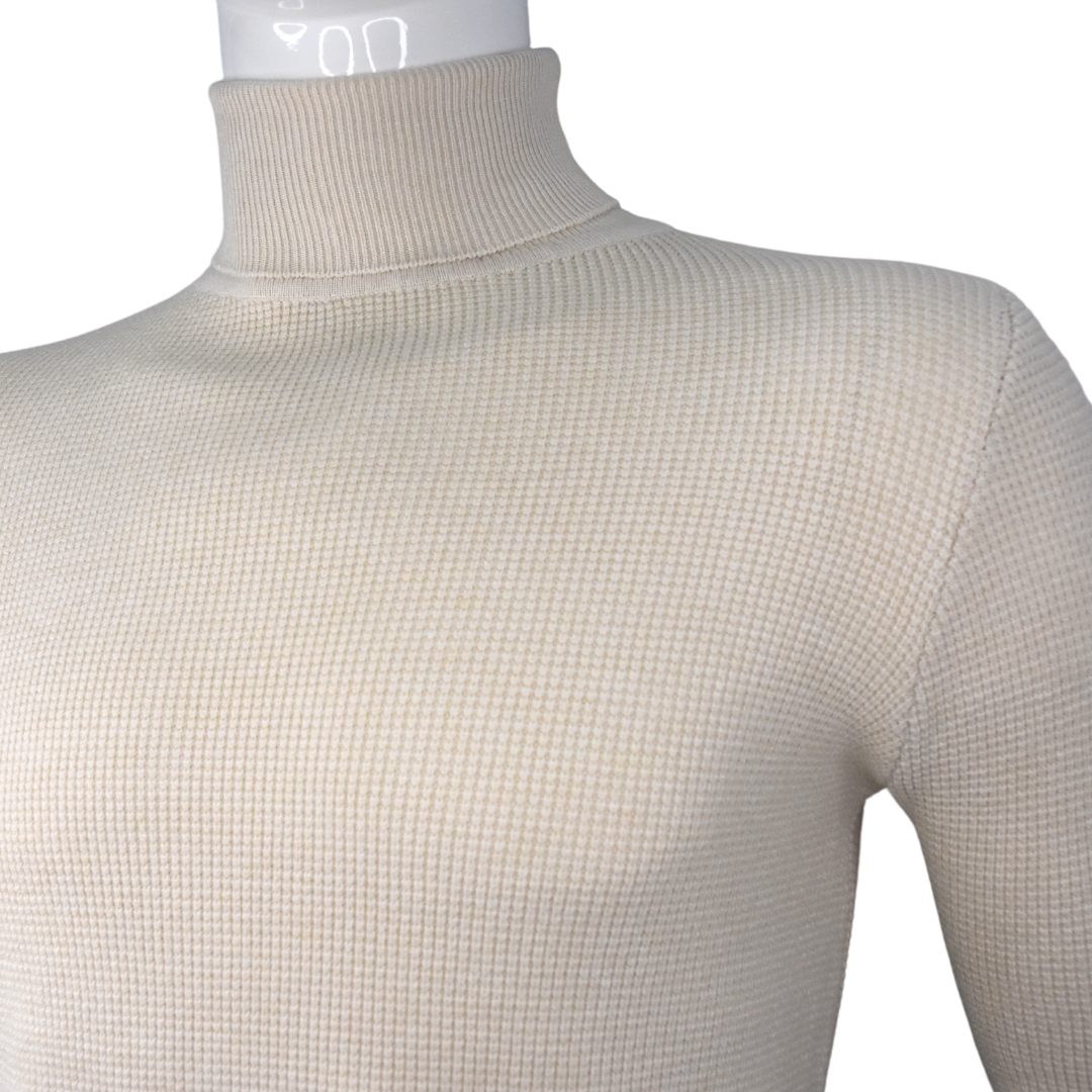 Sweater Hombre Elasticado Cuello Alto Beatle Ivory-1