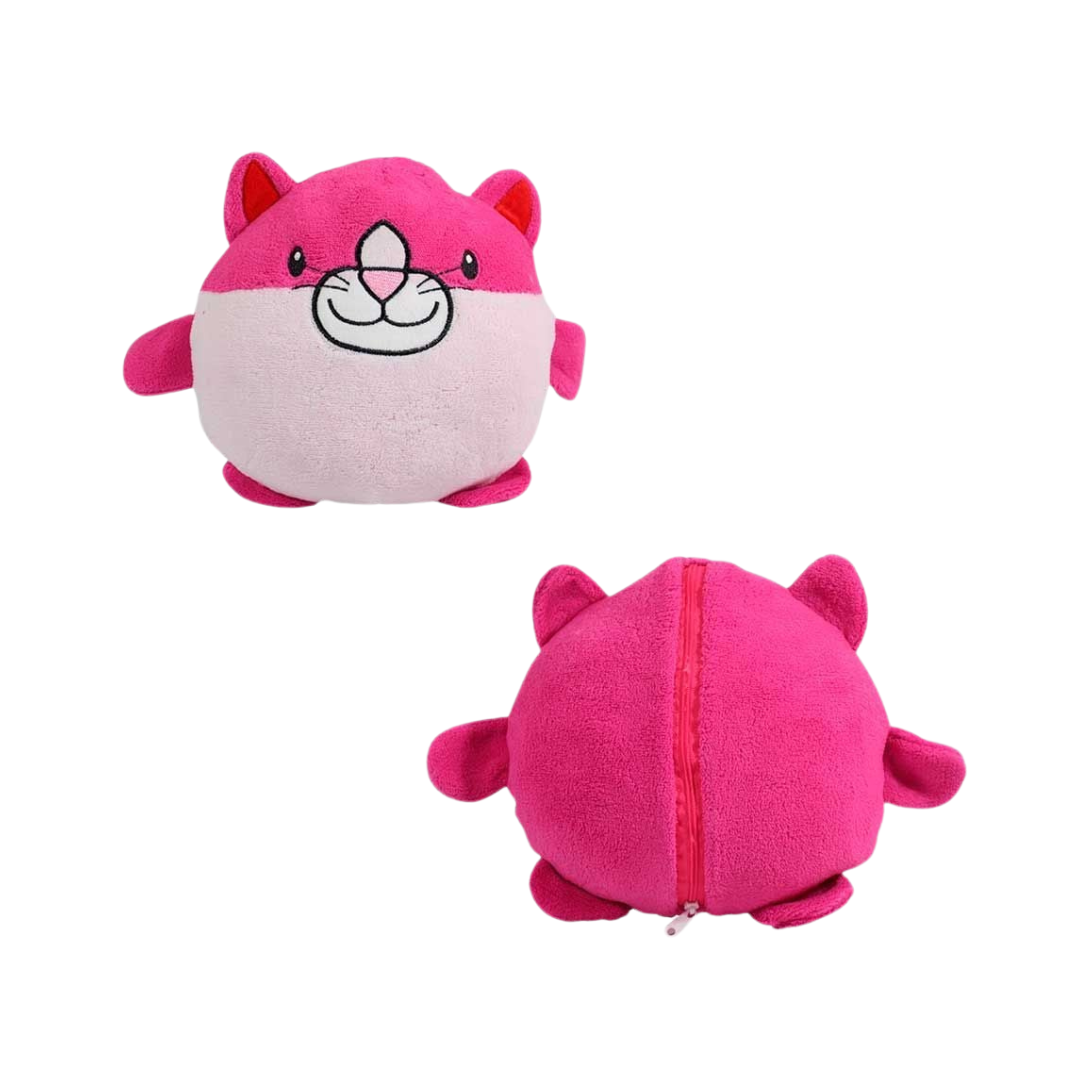  Peluche Polerón Gato Rosa Con Capucha Divertido Y Calentito-2