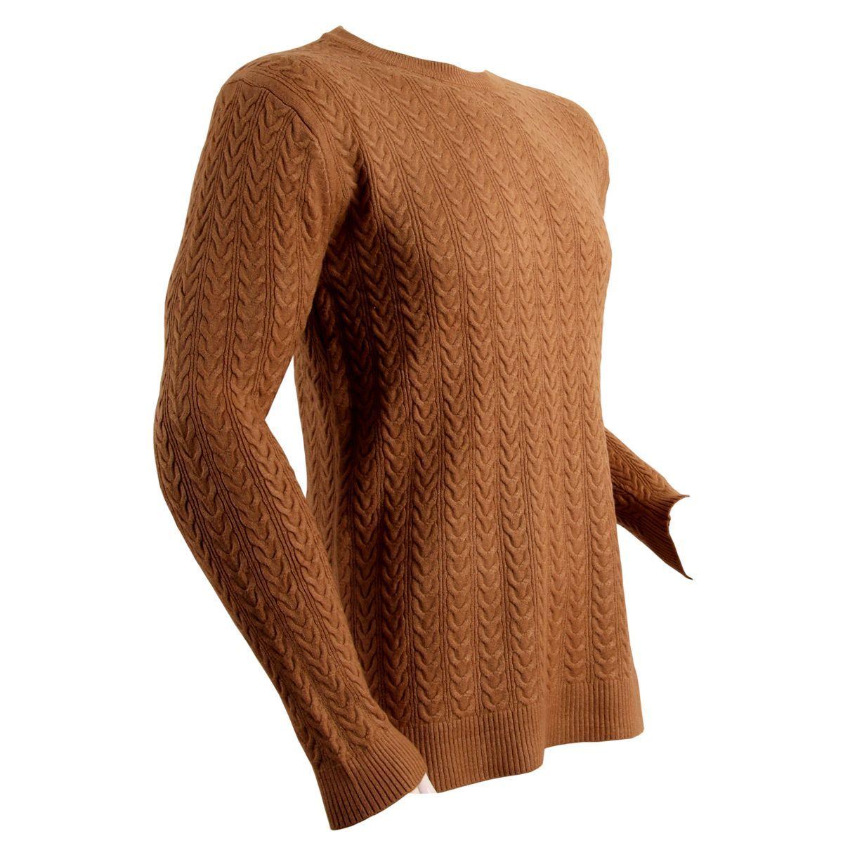 Sweater De Hombre Cuello Redondo Café-0