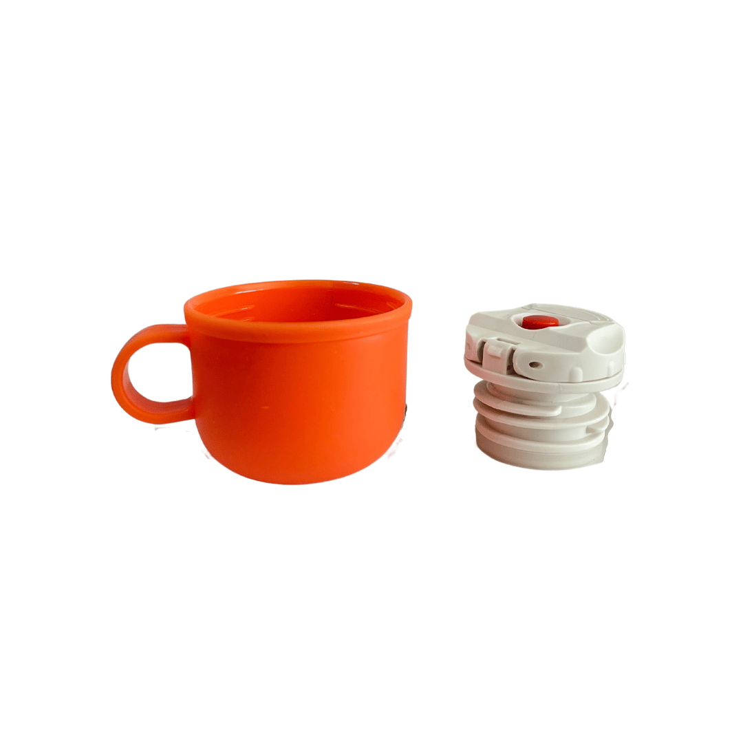 Termo Amarillo Con Funda Colgante Agua Fria y Caliente 450ml-5