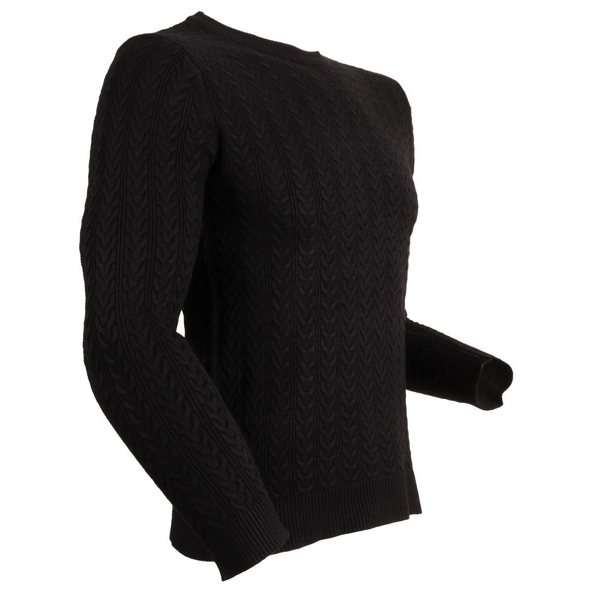  Sweater De Hombre Cuello Redondo Negro-2