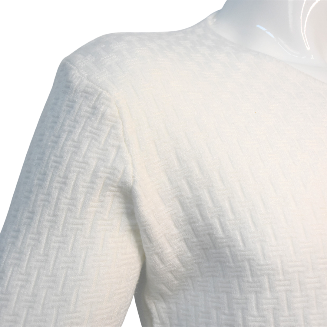 Sweater De Hombre Cuello V Blanco-2