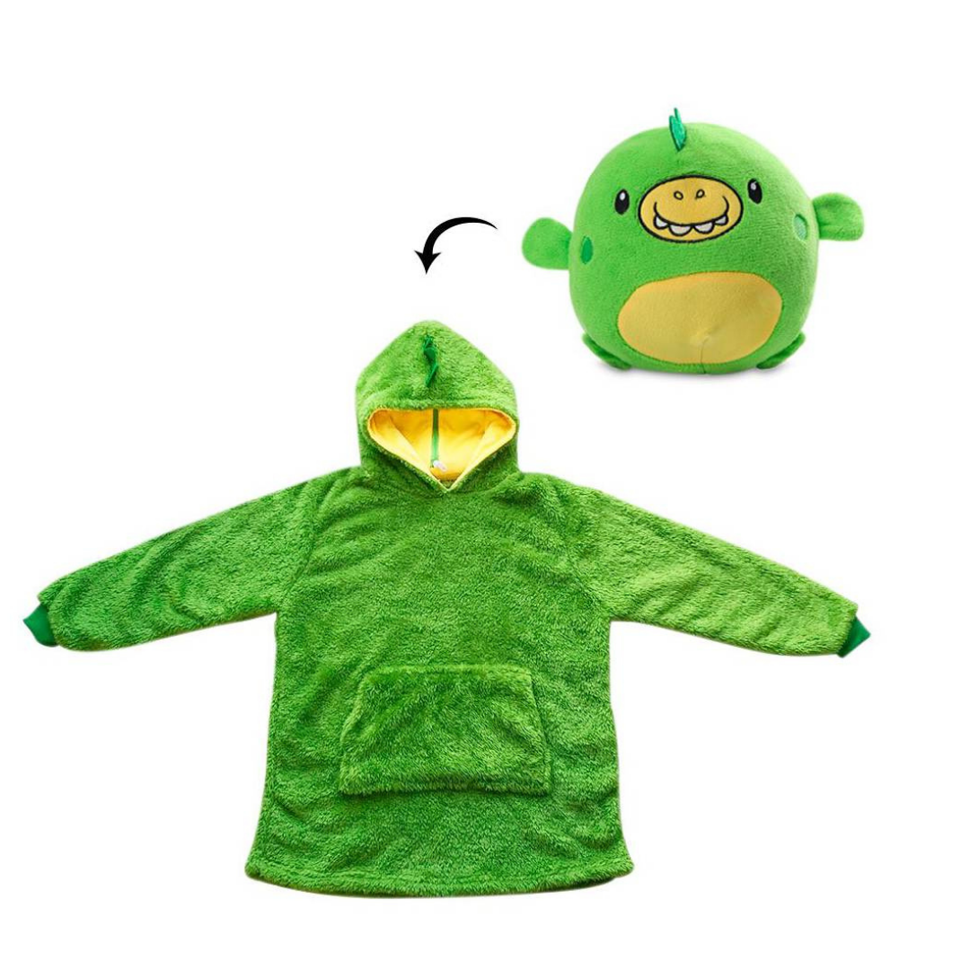 Peluche Polerón Con Capucha Verde Infantil-2