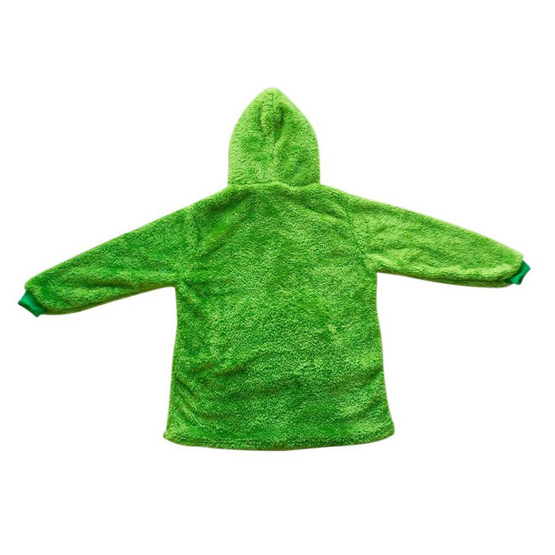 Peluche Polerón Con Capucha Verde Infantil-3