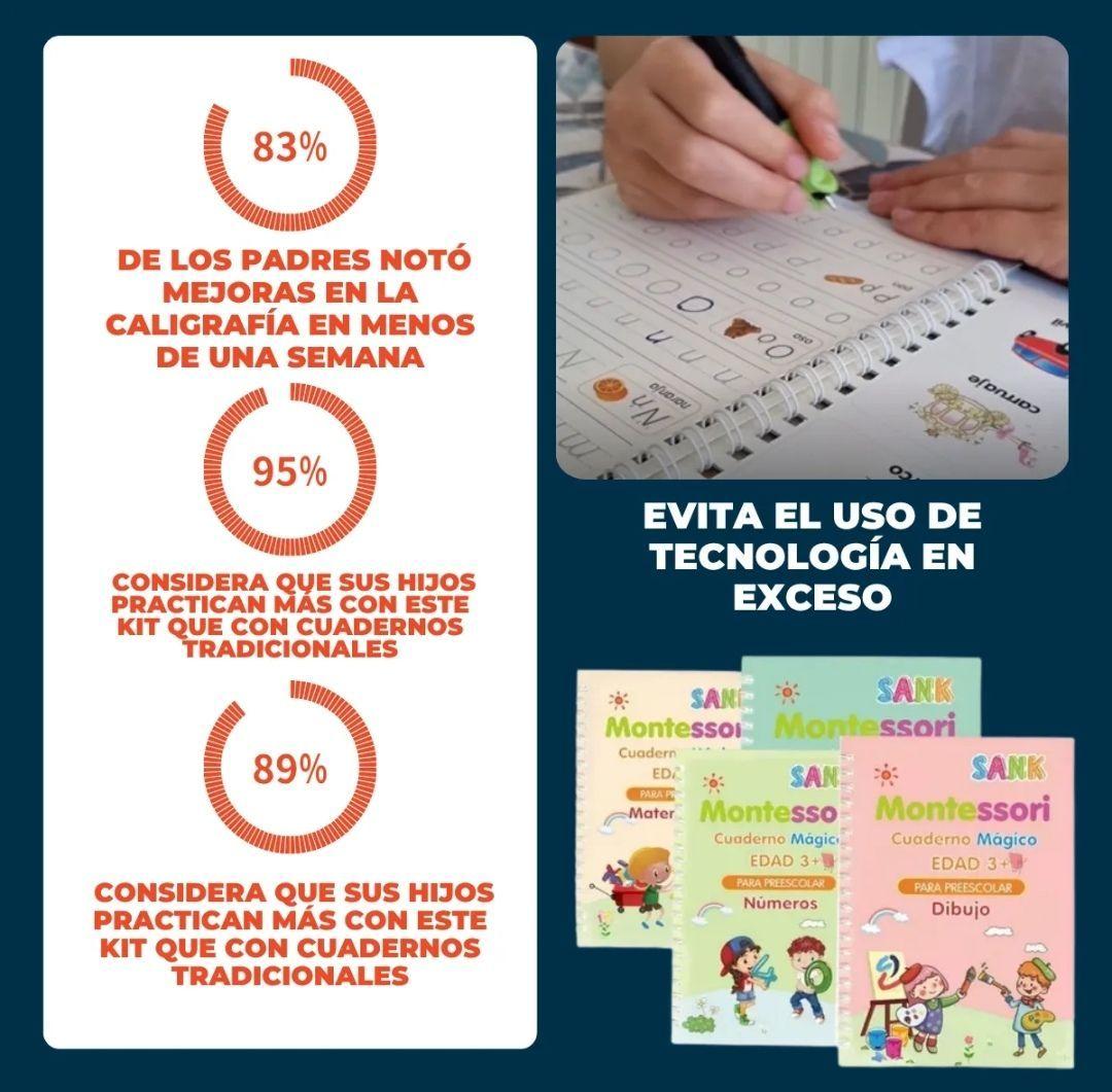 kit 4 Cuadernos magicos caligrafia reutilizables-5