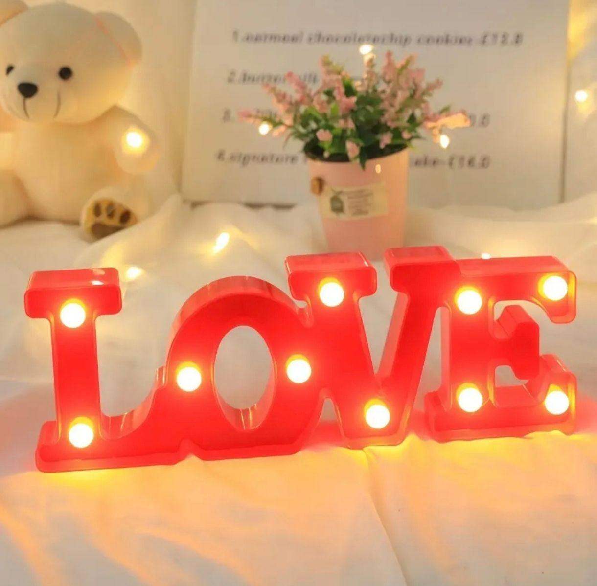Lampara Decorativa Led En Forma de Love-2
