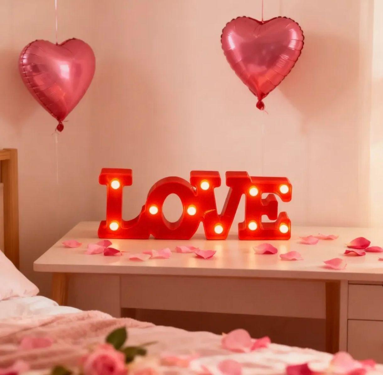 Lampara Decorativa Led En Forma de Love-3