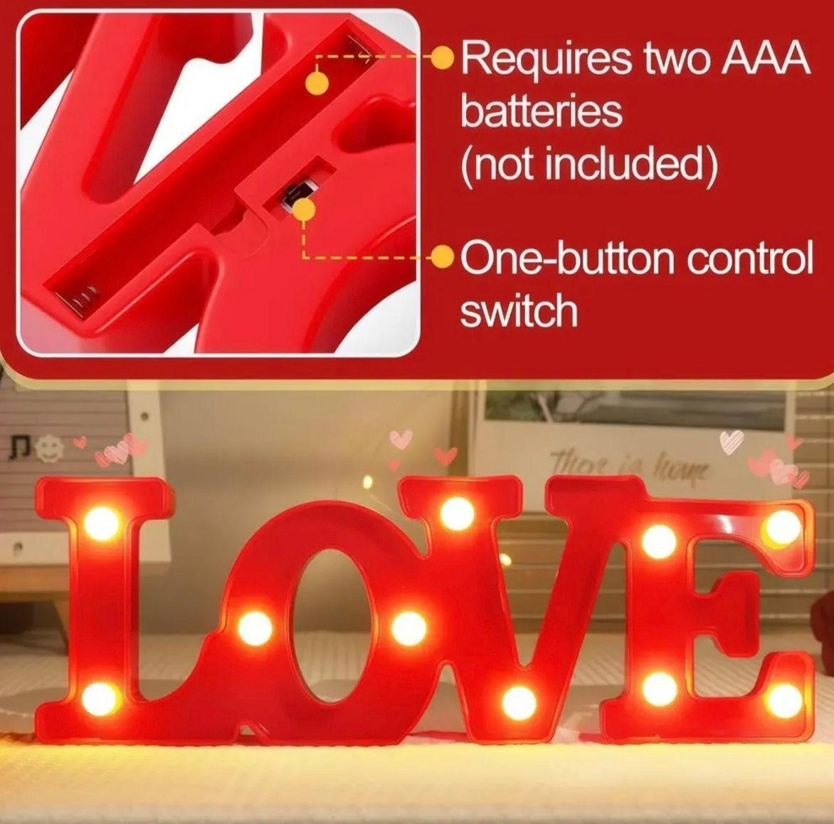 Lampara Decorativa Led En Forma de Love-4