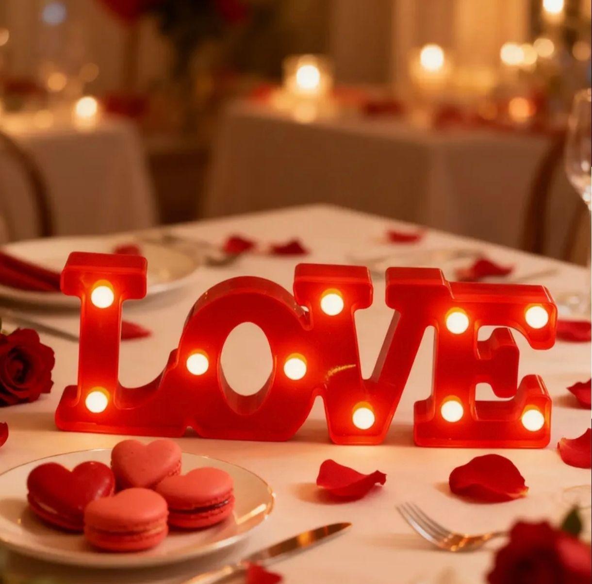 Lampara Decorativa Led En Forma de Love-5