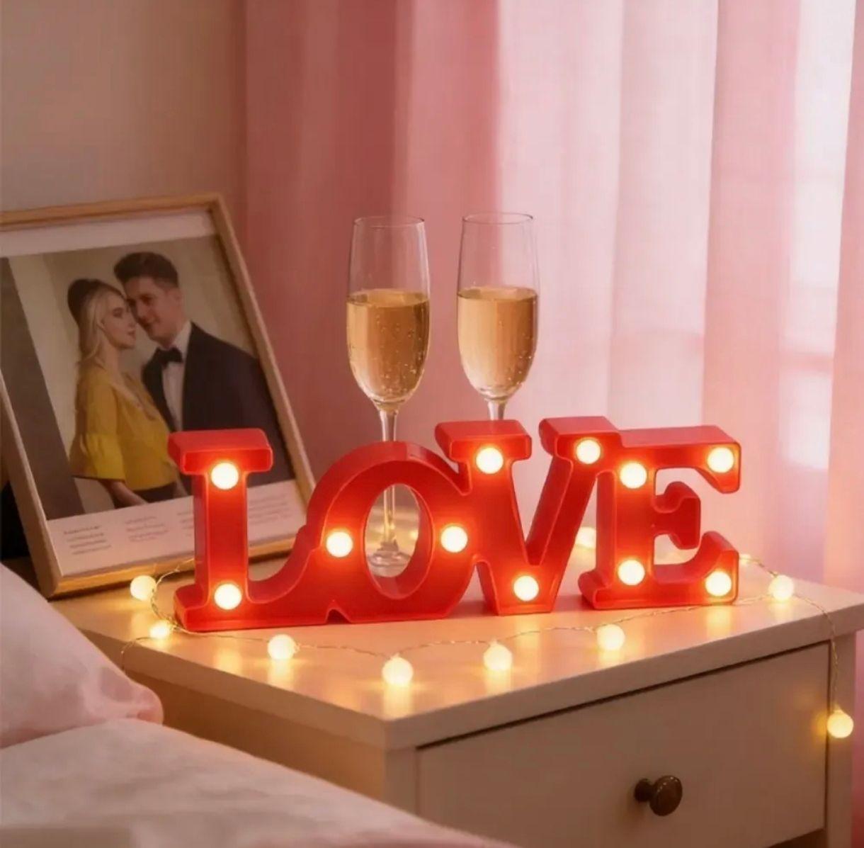 Lampara Decorativa Led En Forma de Love-6