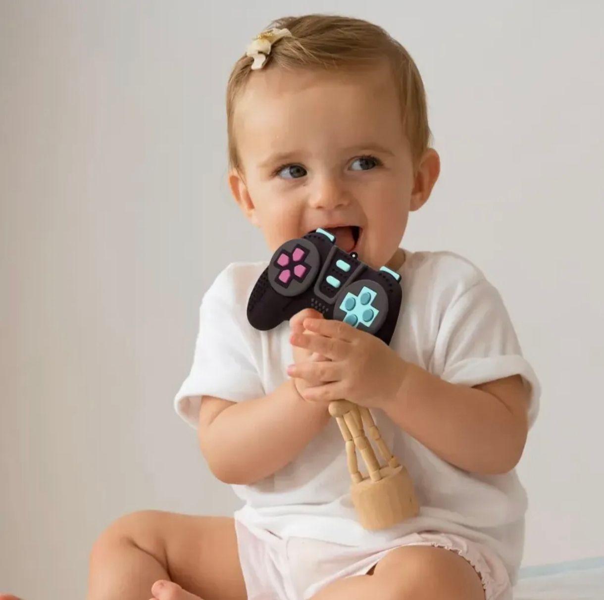Mordedor de Silicona para Beb s Dise o Control de Videojuegos Gamer-1