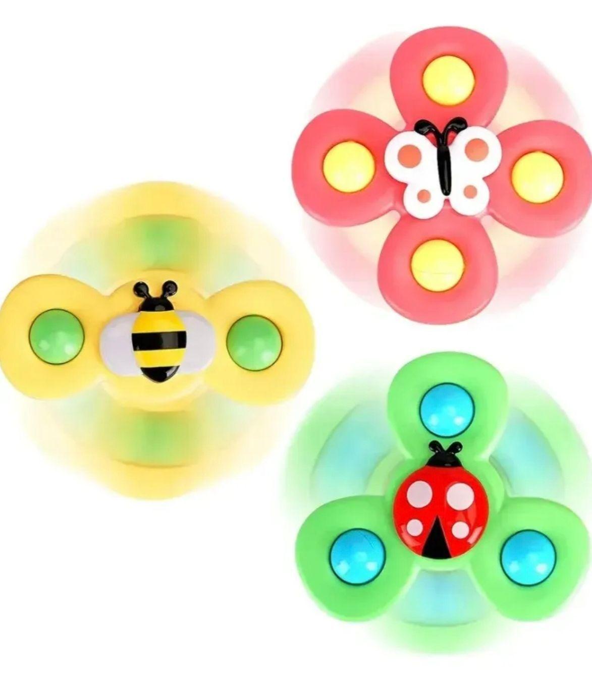 Set 3 Spinners Giratorios Con Ventosa Juguete Beb-1
