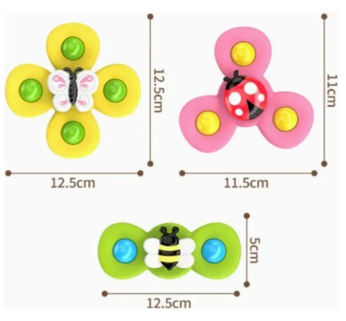 Set 3 Spinners Giratorios Con Ventosa Juguete Beb-3
