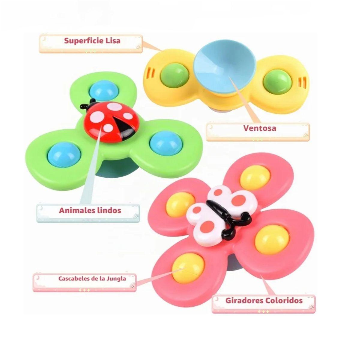 Set 3 Spinners Giratorios Con Ventosa Juguete Beb-4