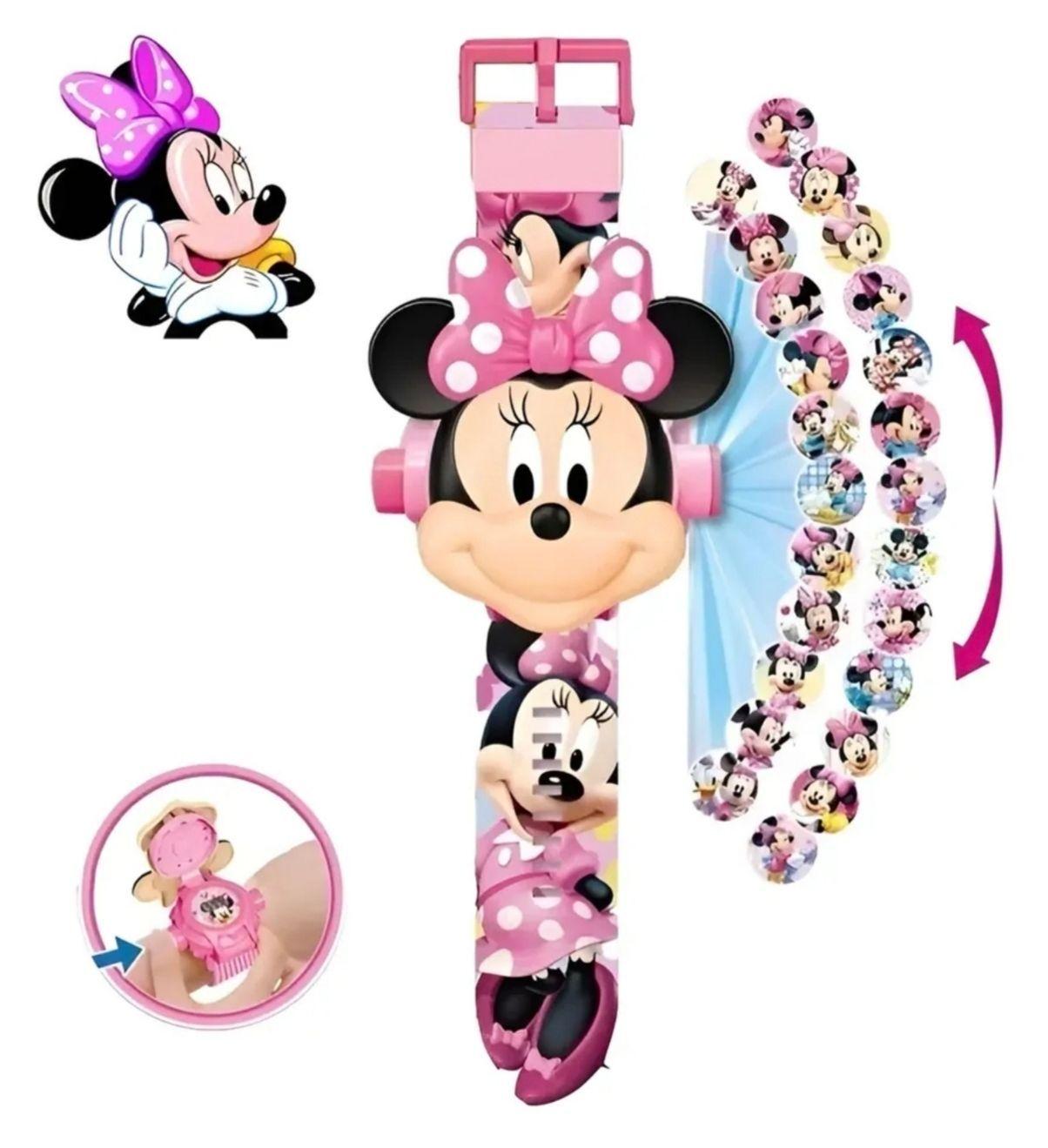 Reloj de Proyecci n Infantil Minnie y Frozen con 24 Im genes-0
