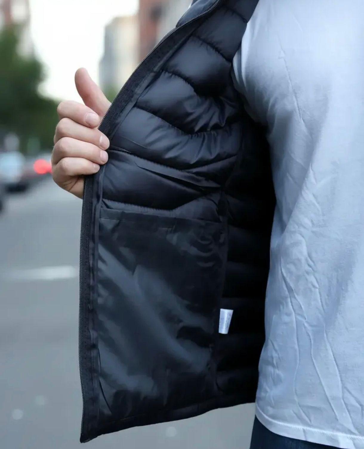 Parka Sin Mangas Con Capucha Para Hombre-2
