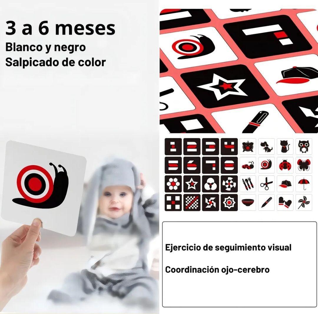 Set 80 tarjetas de estimulacion visual para bebes 0 a 36 meses-2