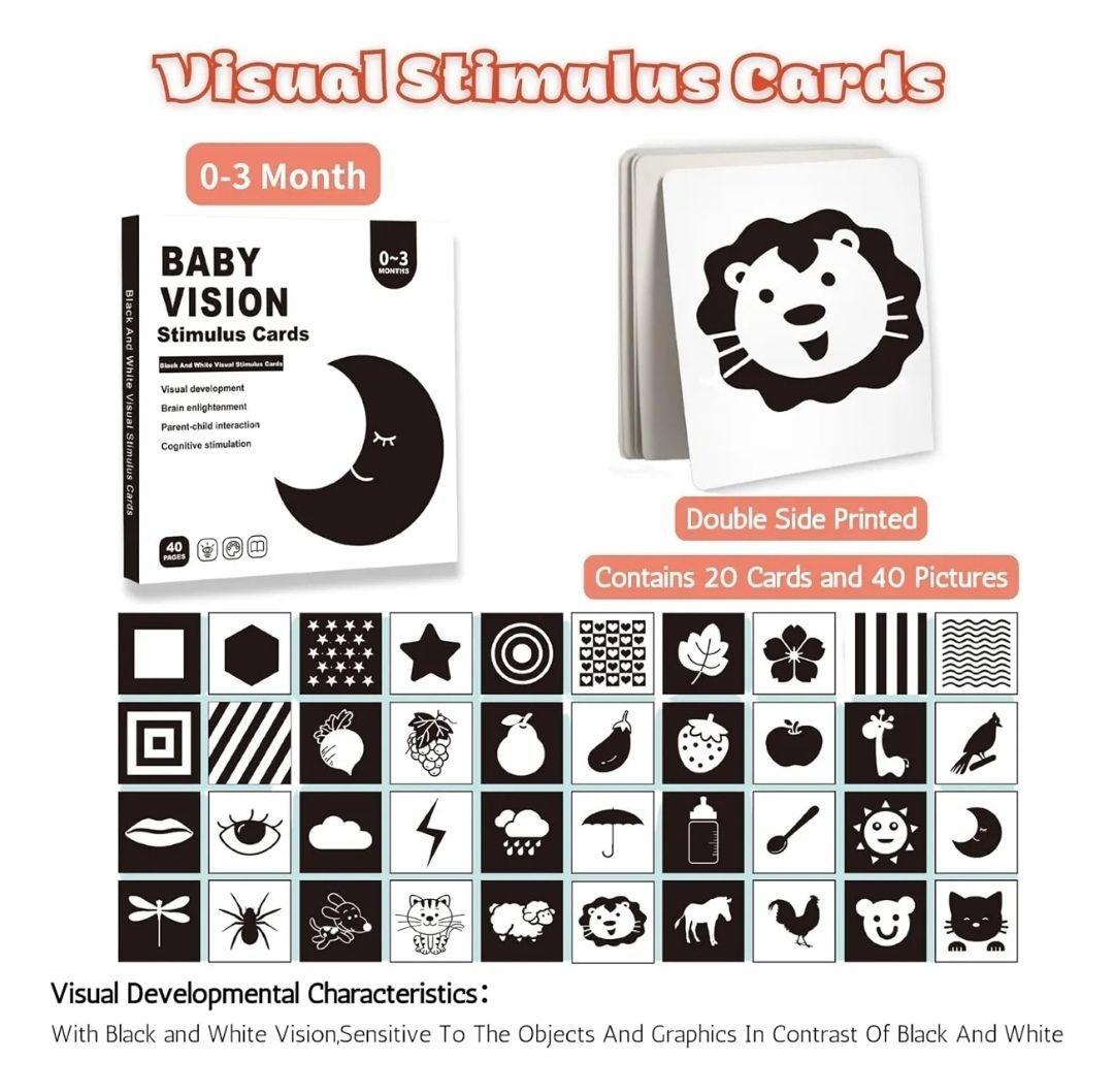 Set 80 tarjetas de estimulacion visual para bebes 0 a 36 meses-3