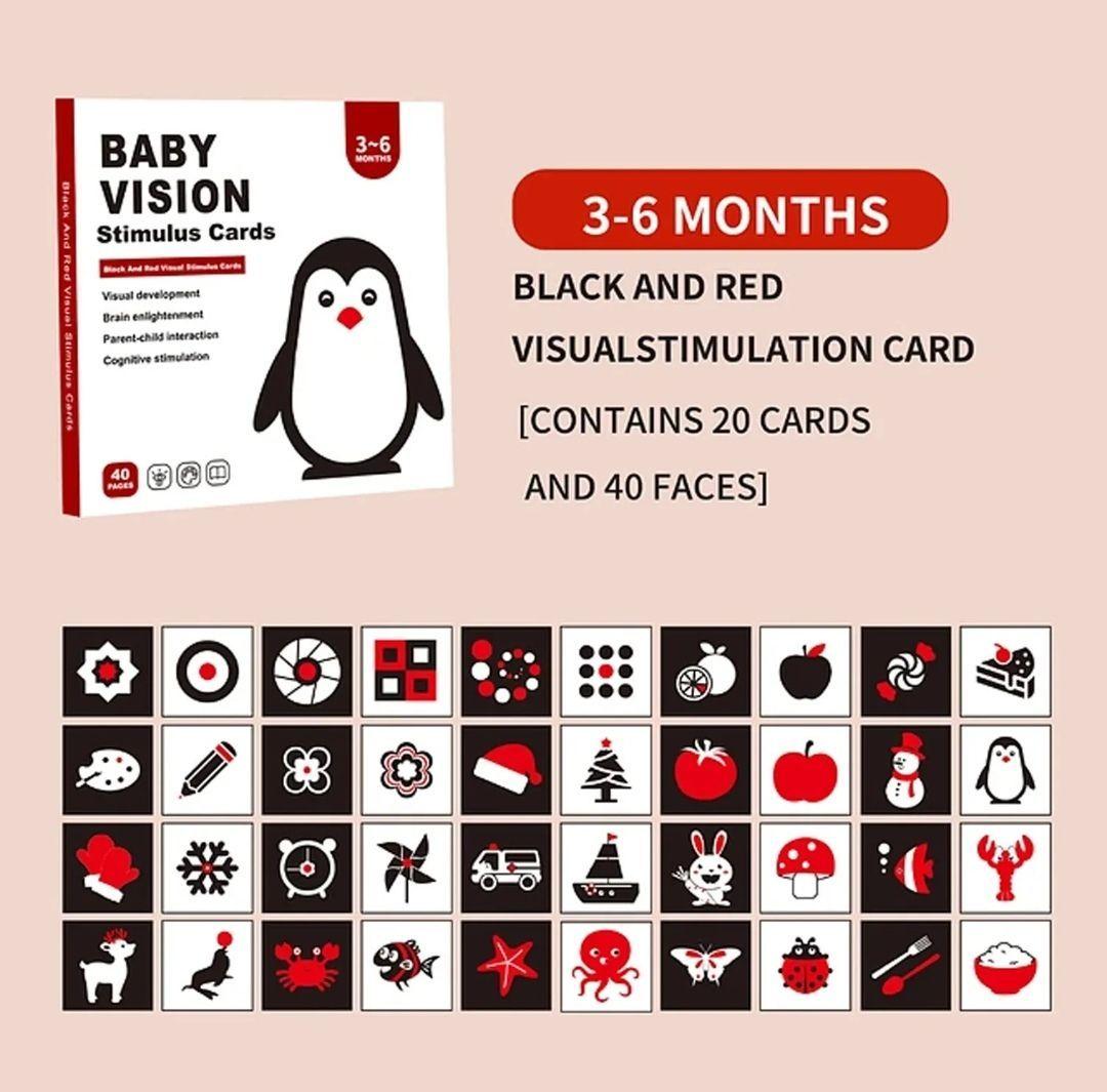 Set 80 tarjetas de estimulacion visual para bebes 0 a 36 meses-4